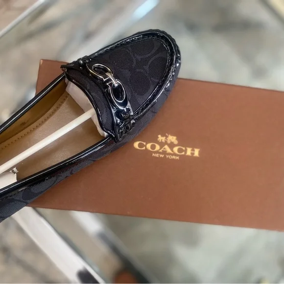 Coach Black Signature Loafers - Picture 3 of 6